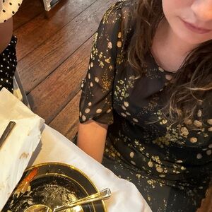 Black sheer detachable slip dress